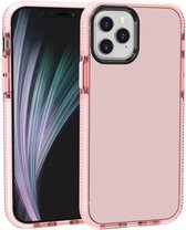 Voor iPhone 12 schokbestendige TPU-beschermhoes met hoge transparantie (roze)