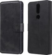 Voor Nokia 2.4 Classic Calf Texture PU + TPU horizontale flip lederen tas, met houder en kaartsleuven en portemonnee (zwart)