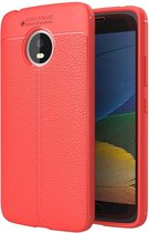 Voor Motorola Moto G5 Litchi Texture TPU beschermende achterkant van de behuizing (rood)