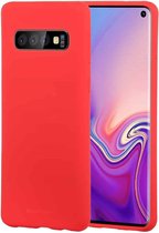 GOOSPERY SOFT FEELING Vloeibare TPU Drop-proof Soft Case voor Galaxy S10 (rood)