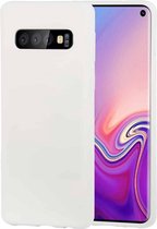 GOOSPERY SOFT FEELING Vloeibare TPU Drop-proof Soft Case voor Galaxy S10 (wit)