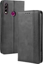 Magnetische gesp Retro Crazy Horse Texture Horizontale Flip Leather Case voor LG W10, met houder & kaartsleuven & fotolijst (zwart)