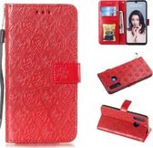 Geperst Printing Rattan Flower Pattern Horizontal Flip PU Leather Case for Huawei P30 Lite / Nova 4e, with Holder & Card Slots & Wallet & Photo Frame (Red)