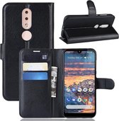Litchi Texture horizontale flip lederen case voor Nokia 4.2, met portemonnee en houder en kaartsleuven (zwart)