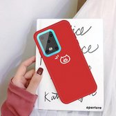 Voor Galaxy S20 Ultra Little Pig patroon Frosted TPU beschermhoes (rood)