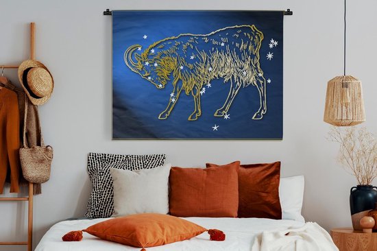 Tapisserie Constellations - Capricorne Constellation Tapisserie coton 150x112 cm - Tapisserie avec photo