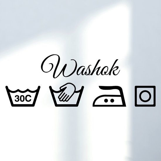 Muursticker washok symbolen