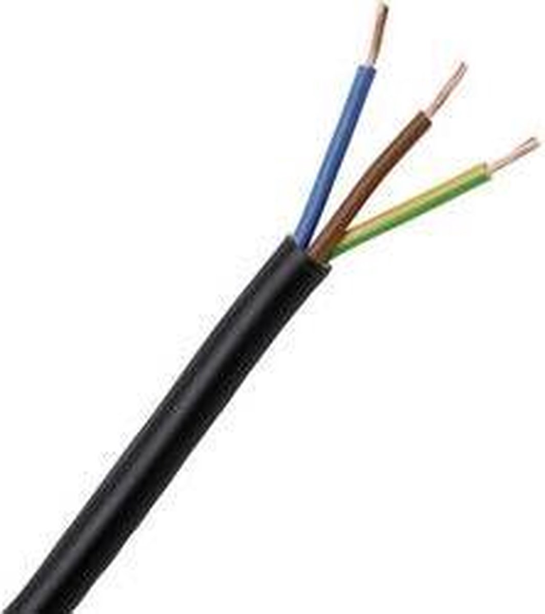 Kopp 152310848 Geïsoleerde kabel H03VV-F 3 x 0.75 mm² Zwart 10 m