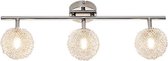 LED Plafondspot - Iona Ware - G9 Fitting - 3-lichts - Rechthoek - Glans Chroom - Aluminium
