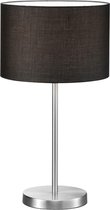 LED Tafellamp - Tafelverlichting - Iona Hotia - E27 Fitting - Rond - Mat Zwart - Aluminium