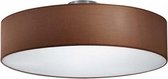 LED Plafondlamp - Plafondverlichting - Iona Hotia - E27 Fitting - 3-lichts - Rond - Mat Bruin - Aluminium