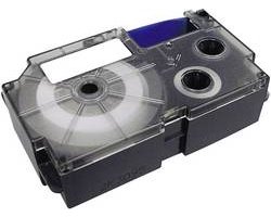 Casio XR-12RD1 Labeltape Tapekleur: Rood Tekstkleur: Zwart 12 mm 8 m