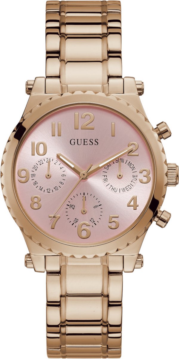 Guess Watches GWEN GW0035L3 Dames Horloge 38 mm - Rosegoudkleurig