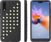 Star Series Retro Crazy Horse Texture PU lederen tas voor Huawei P20 (zwart)