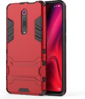 Shockproof PC + TPU Case voor Geschikt voor Xiaomi Mi 9T / Redmi K20, met houder (rood)