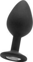 Large Diamond Butt Plug - Black
