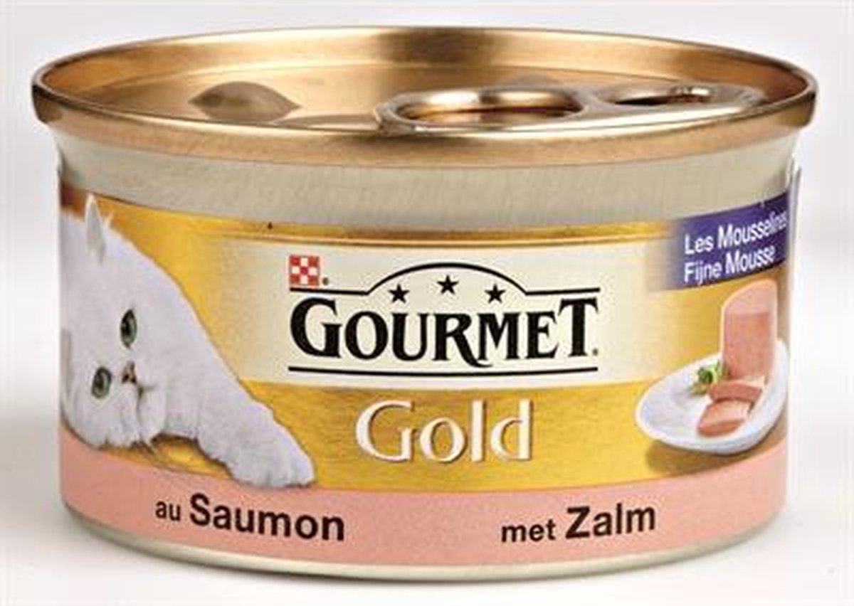 Gourmet Gourmet gold fijne mousse zalm - 85 gr - 24 stuks
