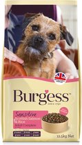Burgess dog sensitive schotse zalm / rijst - 12,5 kg - 1 stuks