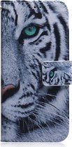 Samsung Galaxy Note 10 Lite Hoesje - Mobigear - Design Serie - Kunstlederen Bookcase - Tiger - Hoesje Geschikt Voor Samsung Galaxy Note 10 Lite