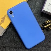 Voor iPhone XR schokbestendig Frosted TPU transparant beschermhoes (blauw)