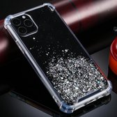 Voor iPhone 11 Pro vierhoekige schokbestendige glitterpoeder acryl + TPU beschermhoes (transparant)
