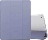 Voor iPad 9.7 (2018) / (2017) / Air 2 / Air 3-vouwbaar Elektrisch geperste huidtextuur Horizontaal Flip Schokbestendig Transparant TPU + PU lederen tas met houder en pen Sleuf & Sl