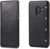 Voor Galaxy S9 Denior Oil Wax koeienhuid eenvoudige horizontale flip lederen tas met kaartsleuven en portemonnee (zwart)