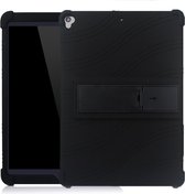 Voor iPad 10.2 / 10.5 tablet-pc siliconen beschermhoes met onzichtbare beugel (zwart)