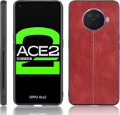 Voor Oppo Ace2 schokbestendig naaien koe patroon Skin PC + PU + TPU Case (rood)