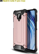 Voor Xiaomi Redmi Note 9 Pro Max Magic Armor TPU + PC Combinatie Case (Rose Gold)