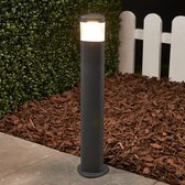 Lucande - LED buitenlamp - 1licht - aluminium, polycarbonaat - H: 50 cm - antraciet, transparant - Inclusief lichtbron
