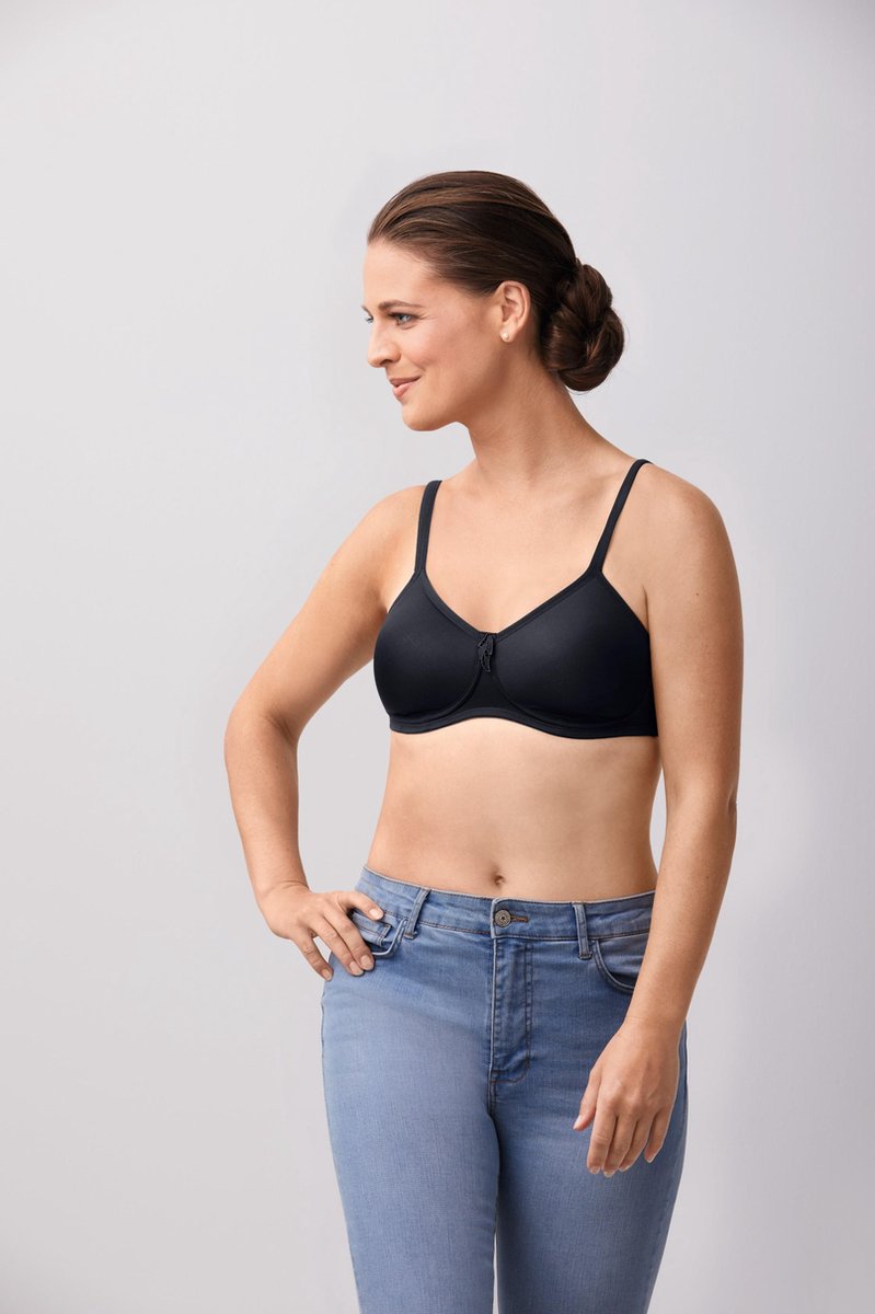 Amoena Prothese Bh Voorgevormd Zonder Beugel Lara SB Zwart - maat EU 95B / FR 110B