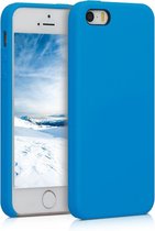 kwmobile telefoonhoesje voor Apple iPhone SE (1.Gen 2016) / 5 / 5S - Hoesje met siliconen coating - Smartphone case in stralend blauw