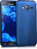 kwmobile telefoonhoesje geschikt voor Samsung Galaxy J3 (2016) DUOS - Hoesje voor smartphone - Back cover in metallic blauw