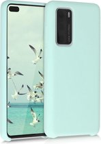 kwmobile telefoonhoesje voor Huawei P40 - Hoesje met siliconen coating - Smartphone case in mat mintgroen