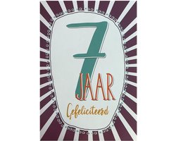 Verjaardagskaart 7 Jaar - Wenskaart Verjaardag - Kaart 7 Jaar