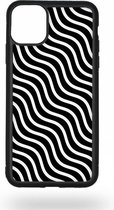 Zebra black and white waves Telefoonhoesje - Apple iPhone 11 Pro Max