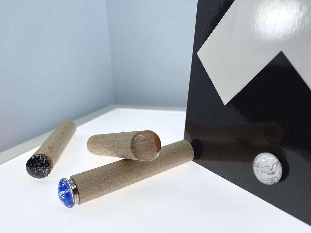 High5wood Kaartpin: Marmer print kaartenhouder set van 3 + 1