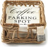Dessous de verre Rivièra Maison Parking Spot - Coaster - Blanc / Marron