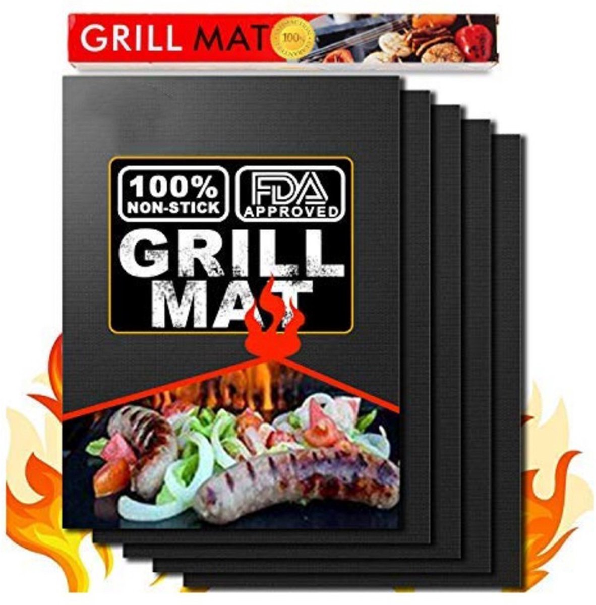 ProudProducts - Grill mat - Anti Aanbaklaag - BBQ - Zwart