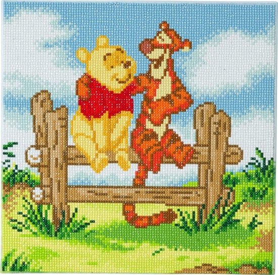 Crystal Art Kit Disney Pooh And Tigger 30X30Cm (Full) Op Canvas Frame