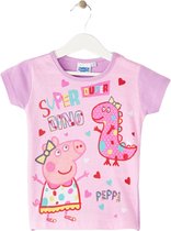 Peppa Pig / Peppa Big T-shirt - Super Dino - Lila - Maat 110