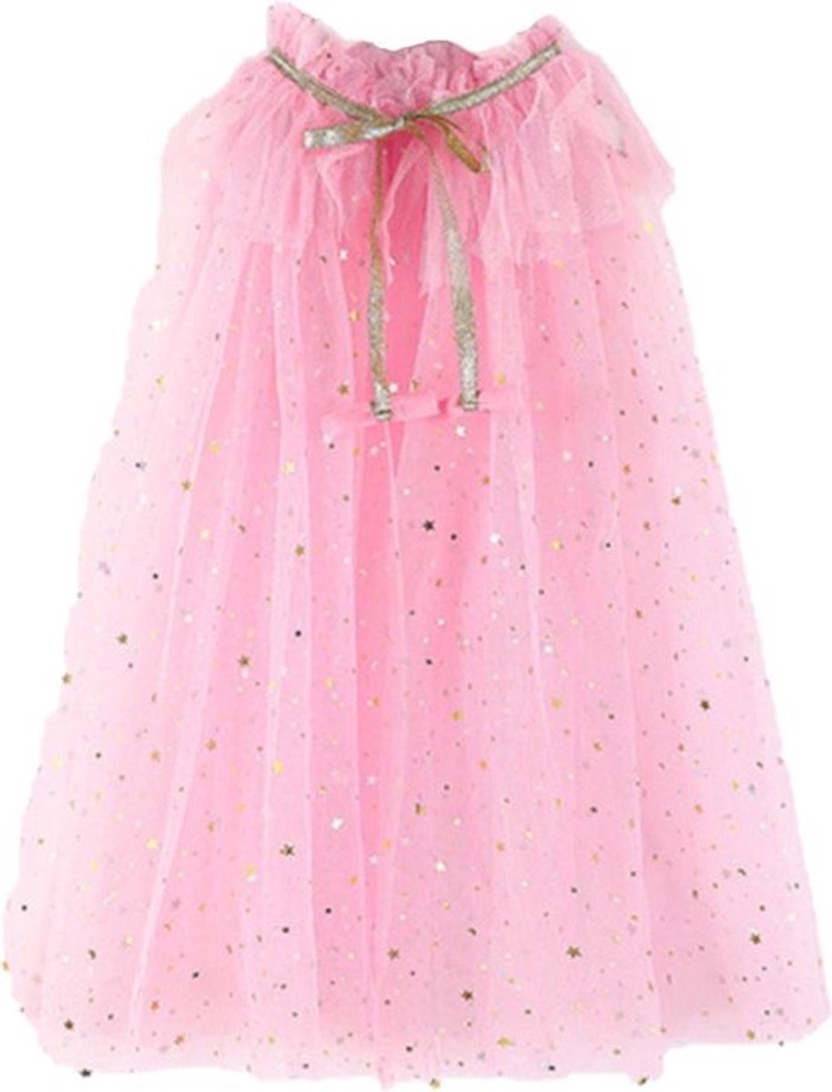 Prinsessenjurk meisje - Roze Glitter - Prinsessen verkleedkleding