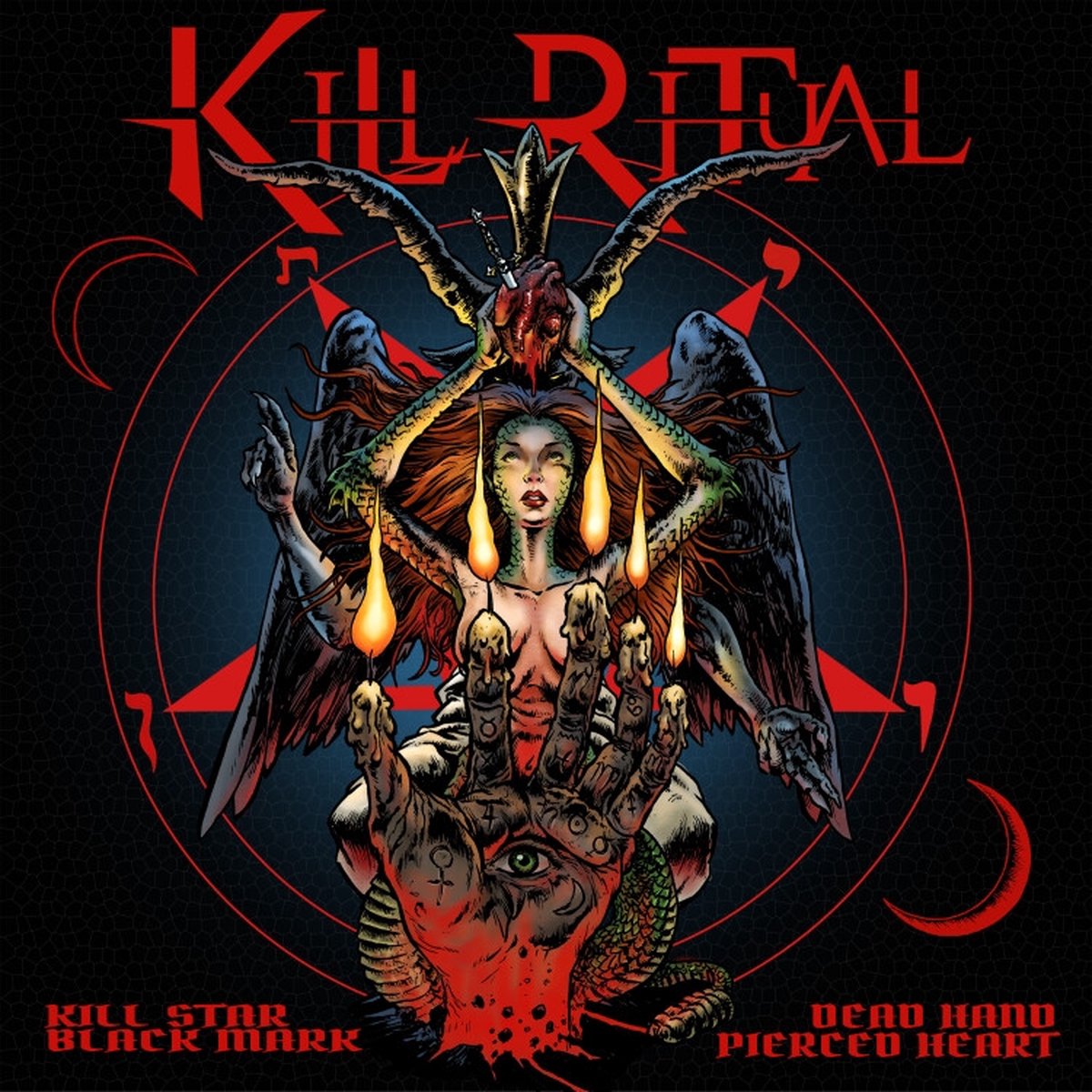 Kill Star Black Heart Dead Hand Pierced Heart