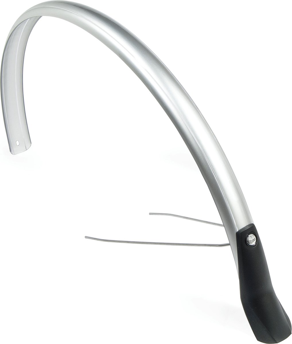 Eurofender Achterspatbord 28" - Zilver - Inclusief Stang en Spatlap - 46 mm Breed