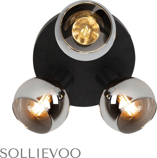 Plafondlamp 74819: Modern, Retro, Eigentijds Klassiek, Glas