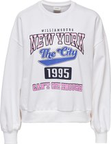 Only Trui Onlmindie Reg L/s City Box Swt 15275518 Bright White/new York Dames Maat - M