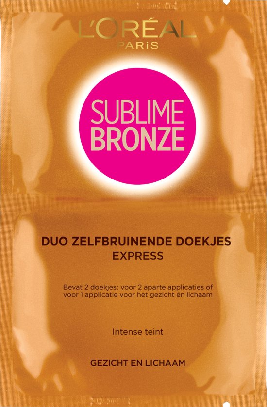 L'Oréal Paris Sublime Bronze Duo Lingettes Autobronzantes Express | bol