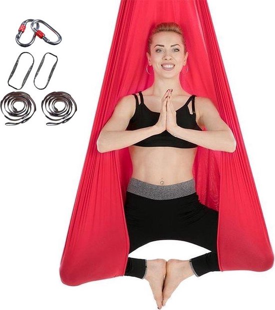 Yoga Aerial swing hangmat compleet systeem met 3 sets handgrepen