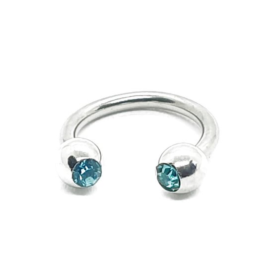 Argent avec strass - Piercing Nez / Septum / Helix